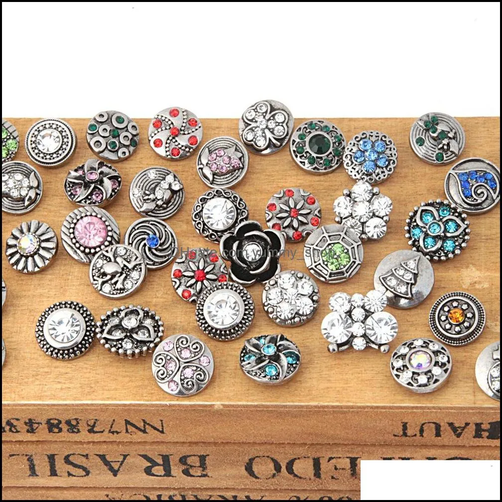 mixed styles components vintage noosa chunks 12mm snap buttons for snap button necklace bracelet jewelry accessories