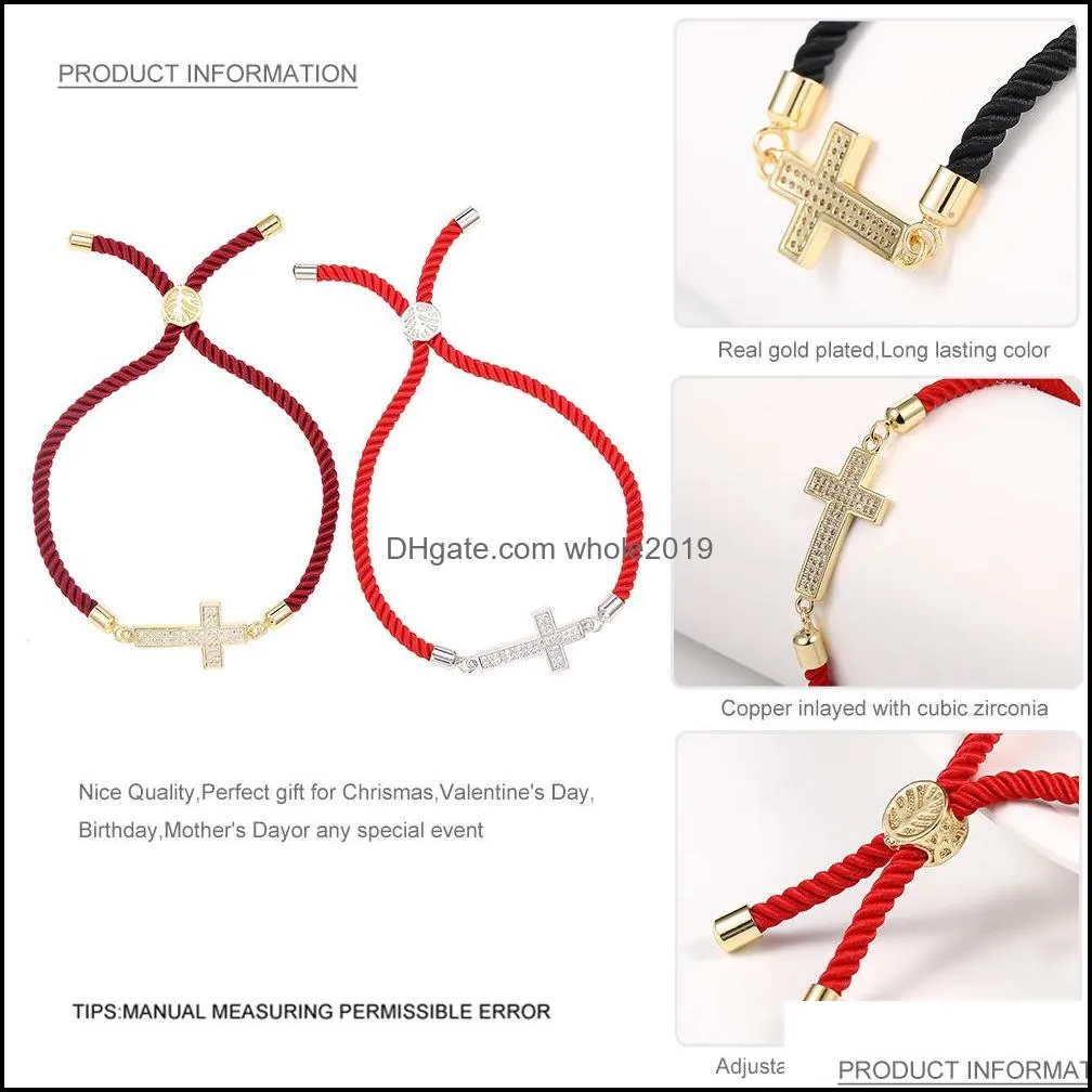high quality copper inlaid zircon bracelet for women fashion designer infinite heart cross life of tree charm bracelets braided rope