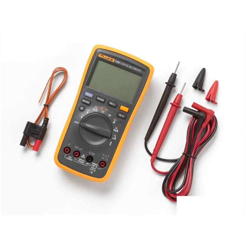 fluke 17badd auto range digital probe multimeter meter temperature frequency1