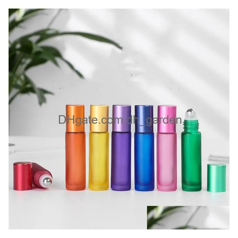 colors 10ml roller ball bottlesmatte color storage bottles glass refined oil bottle perfume bottle emptys bottlezc456