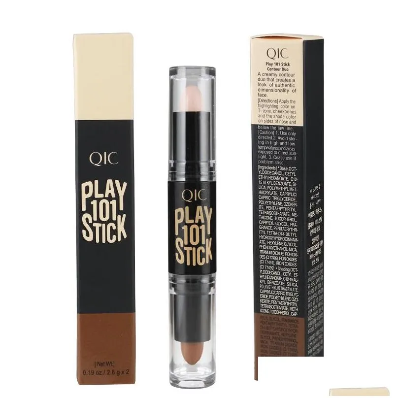 qic highlighter contorno stick play 101 stick contour bar waterproof brighten concealer makeup facial pen