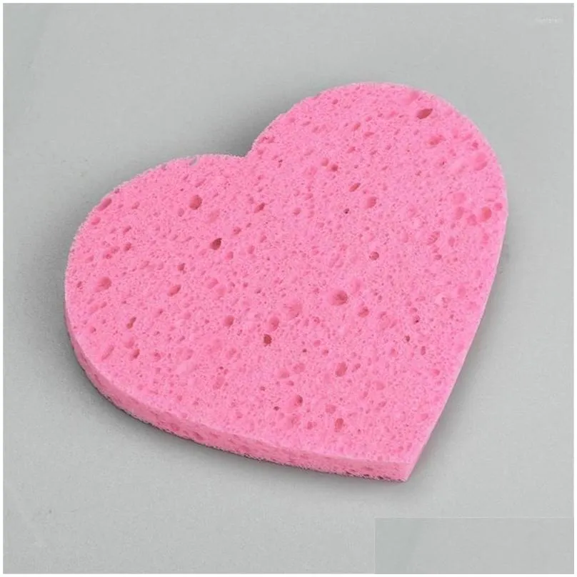 makeup sponges 10pcs face heartshaped remover tools natural sponge cellulose compress cosmetic puff facial washing