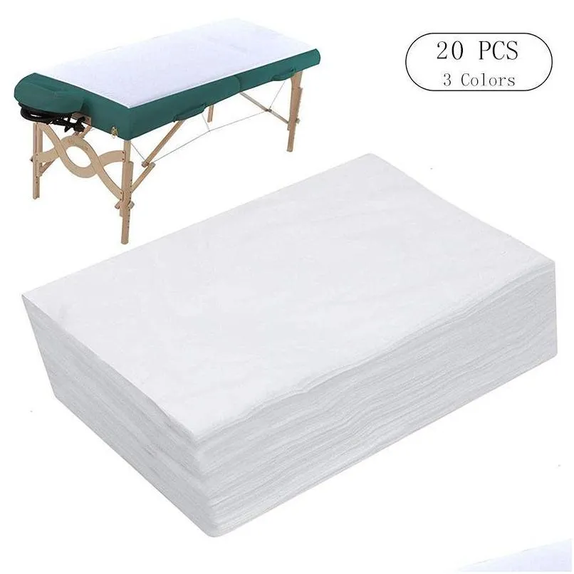 sheets sets 10/20 pcs spa bed disposable massage table sheet waterproof cover nonwoven fabric 180 x 80 cm