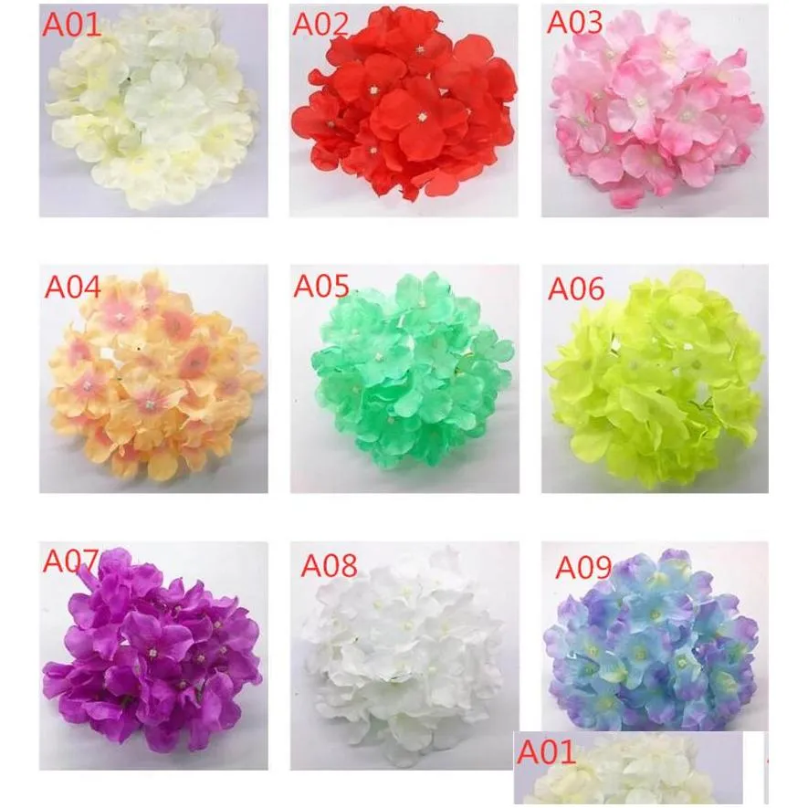 37 colors hydrangea head simulated artificial hydrangeas flowers amazing colorful decorative flower for wedding home party decoration