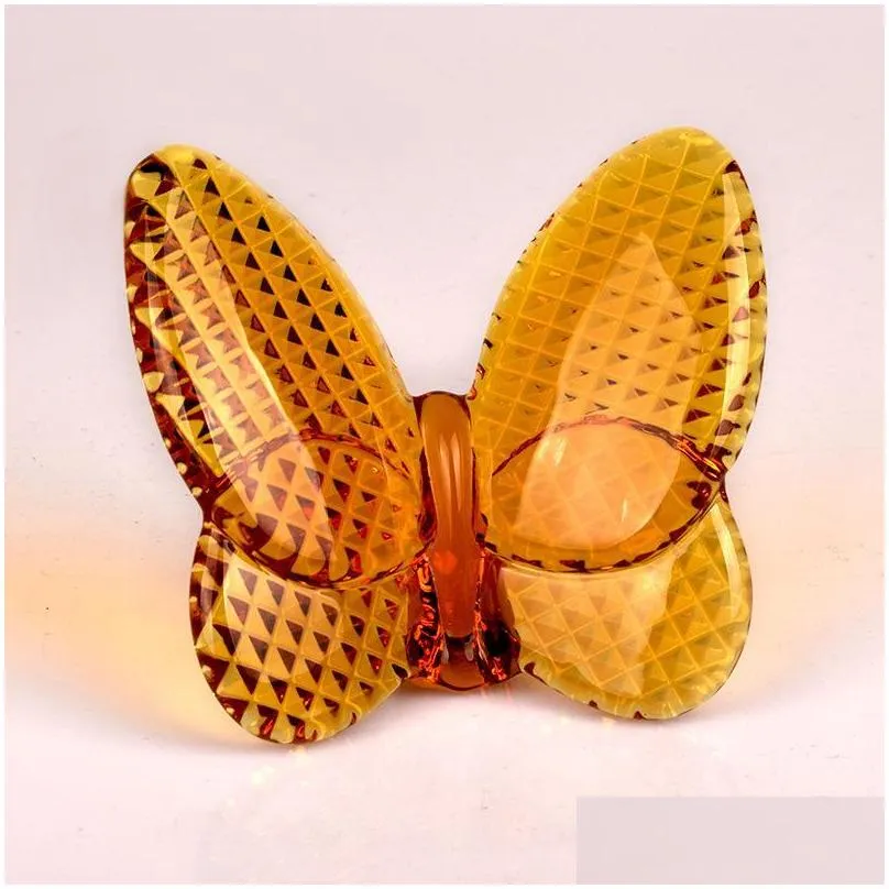 decorative objects figurines diamond pattern crystal butterfly ornament home gift el decorationdecorative