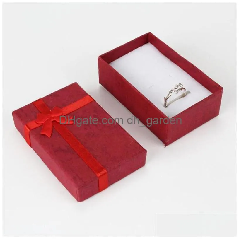 jewelry gift boxes cardboard ring cases with padding gifts paper box for earring pendants necklaces beads