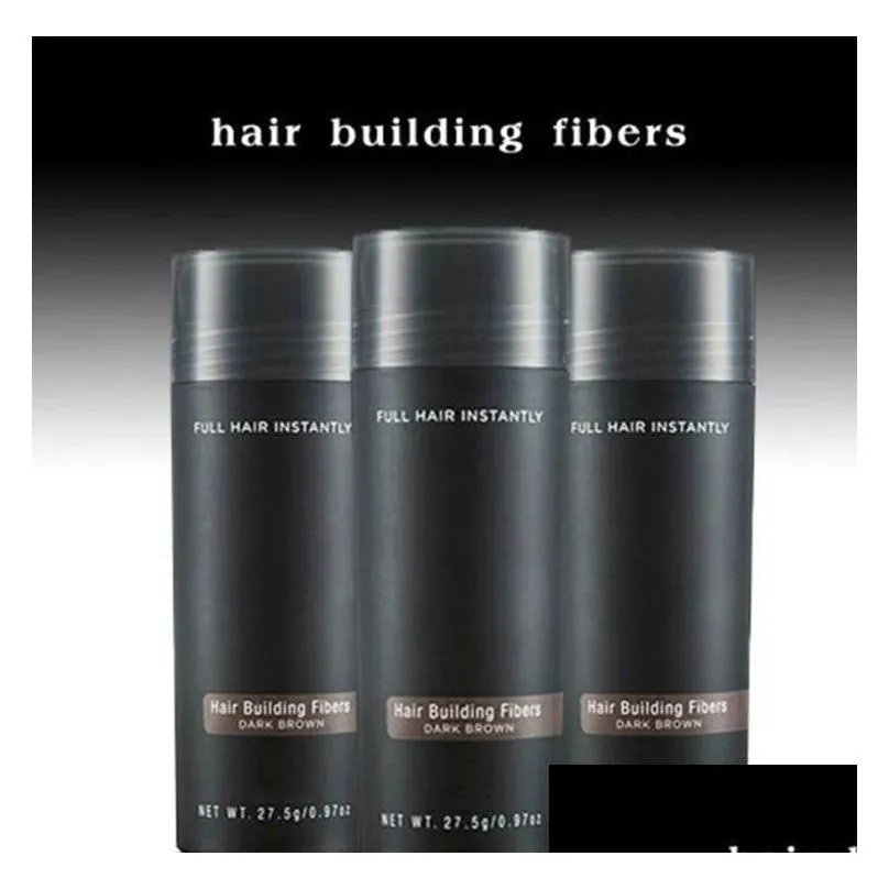 dropshipping top hair building fibers 27.5g hair thinning concealer instant keratin powder black spray applicator pikk