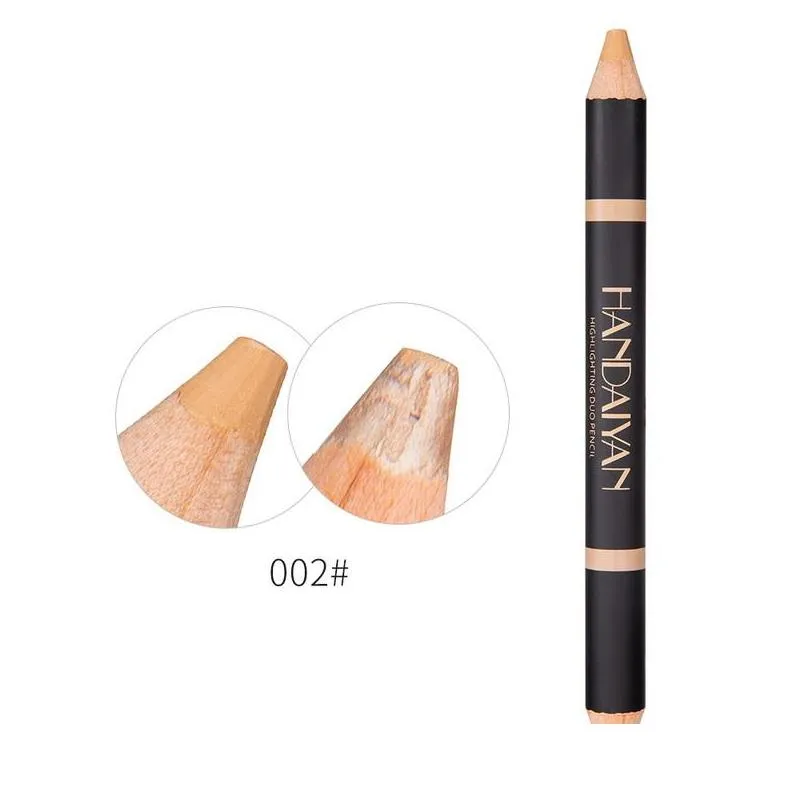 handaiyan 2 in 1 shadows make up eye brow pencil highlighter eyeliner matte and shimmer easy to wear makeup double liner