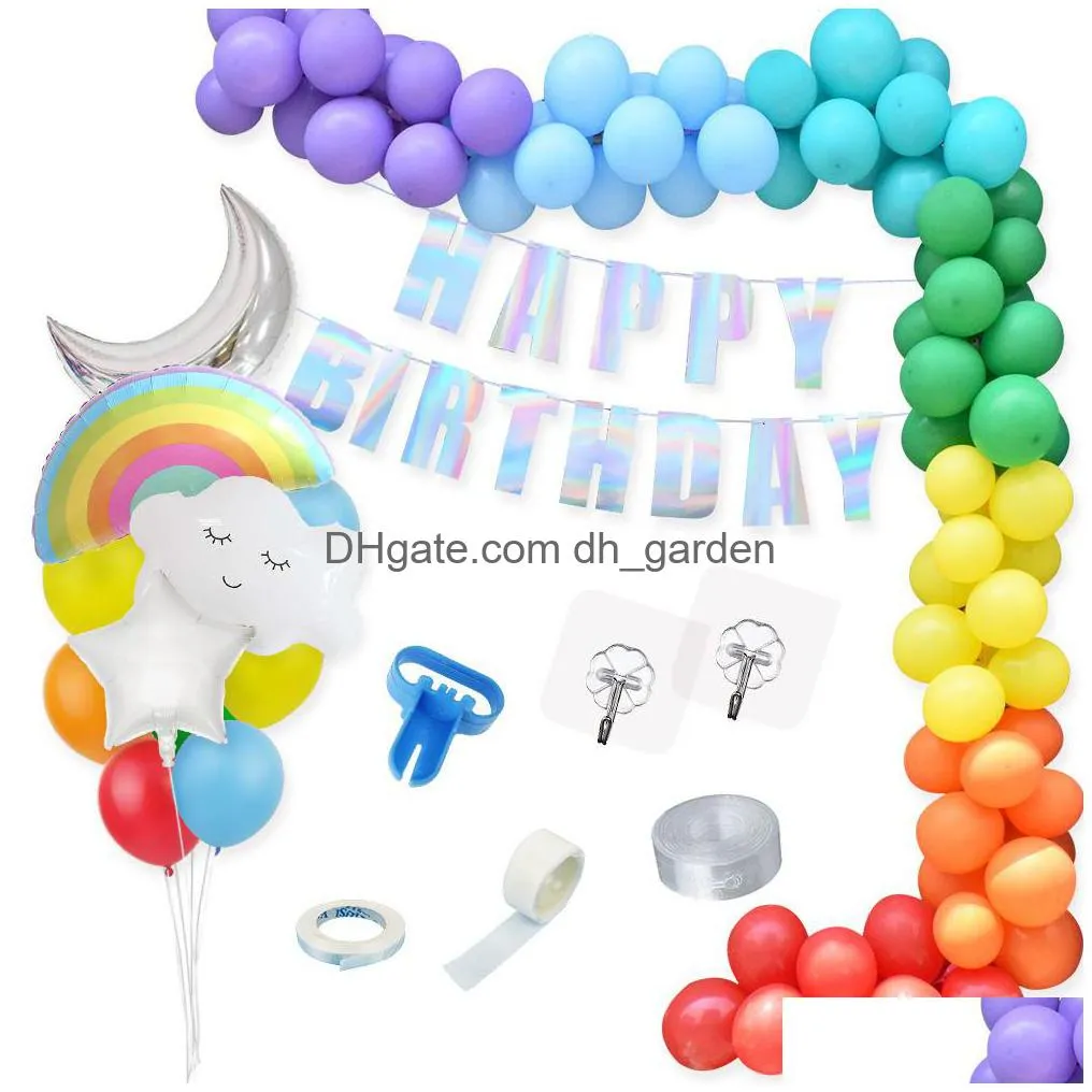 christmas party supplies colorful balloon suit 10 inch balloon chain combination festival wedding venue layout