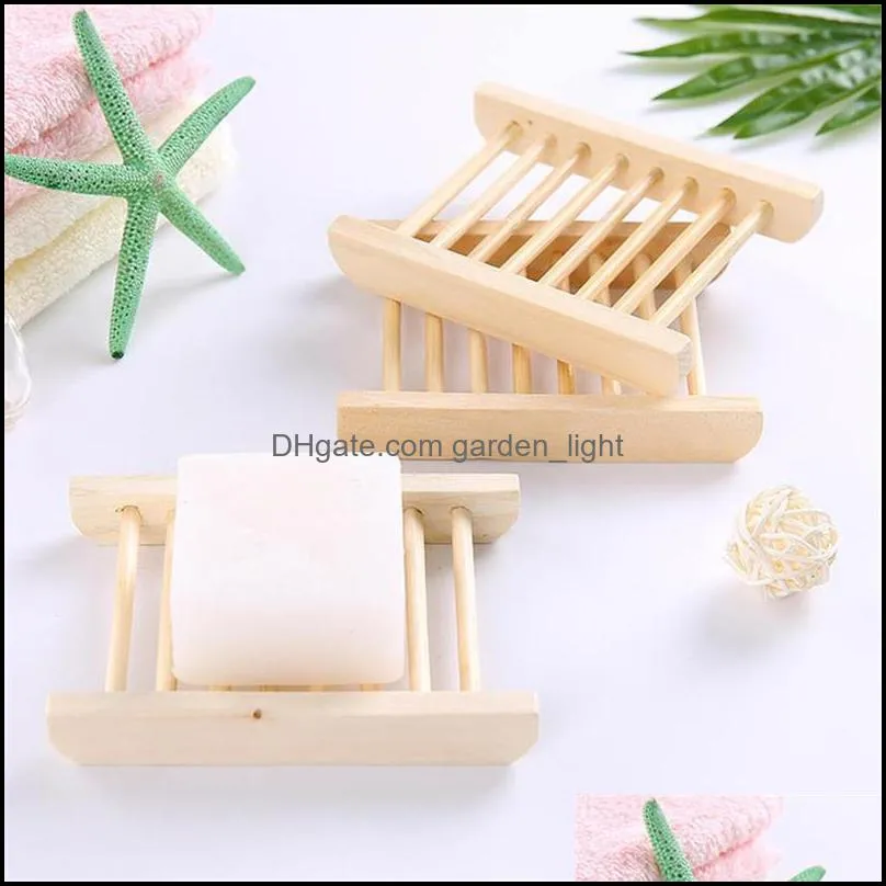 natural wood soap dish bathroom accessories home storage organizer bath shower plate durable portable soap tray holder