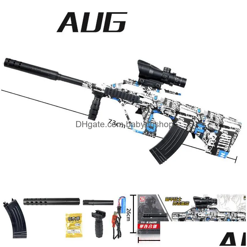 aug water bullet toy gun manual electric in 1paintball airsoft gun plastic blaster model graffiti cs shooting game