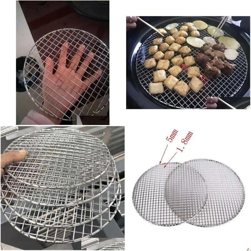 tools accessories stainless steel round net rack camping picnic hiking outdoor and tennis court for barbecue.