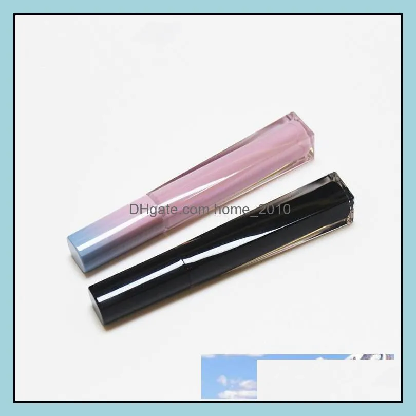 8ml acrylic empty mascara tube gradient pink black top grade diy eye rimel mascara makeup tool cosmetic containers