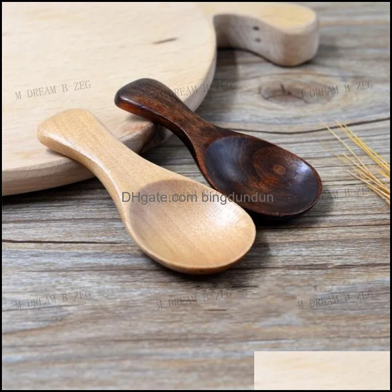 natural wooden scoop coffee tea child dessert spoons sugar salt spoon coffee spoons small teaspoon ice cream scoop kitchen tool