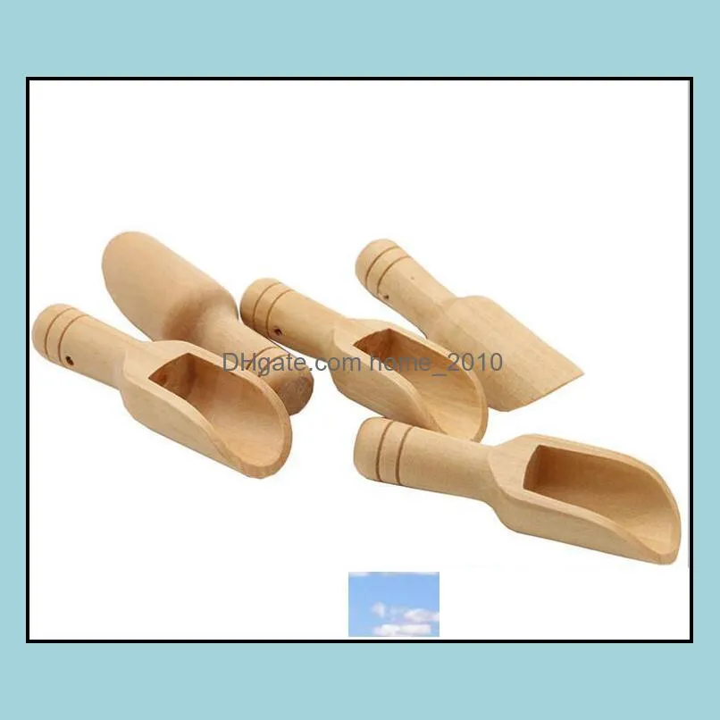 dhs mini wooden coffee tea spoon bath salt spoon tableware wooden crafts small wood measuring spoon flatware nt