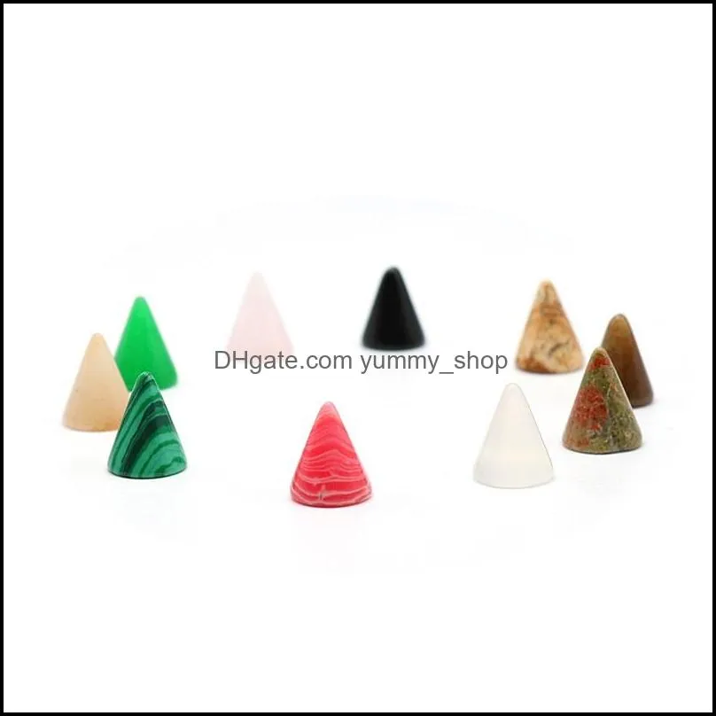 natural stone 10x14mm nonporous cone shape yoga healing decoration jewelry accessories