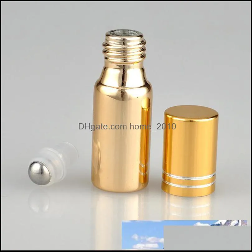 5ml empty uv glass roll bottle essential oil bottle 5cc sample glass vials with roller ball spray perfume bottles lx1218
