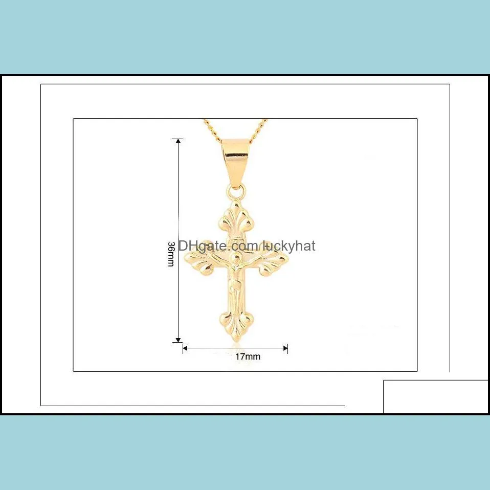 pendants necklaces jesus cross 18k gold chain pendant for necklace