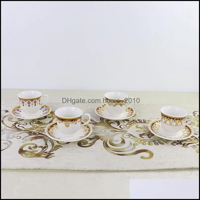 classic european bone china coffee cups and saucers sets tableware plates dishes afternoon tea set home kitchen with gift box