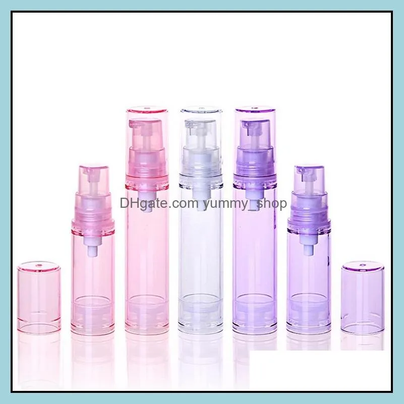 10ml as plastic airless pump bottles lotion dispenser containers travel size refillable pump bottle diy testing cosmetic dispenser