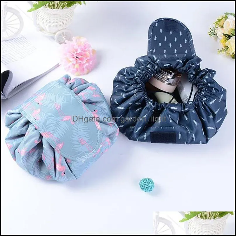 women drawstring travel cosmetic bag makeup bag organizer make cosmetic bag case storage pouch toiletry beauty kit box