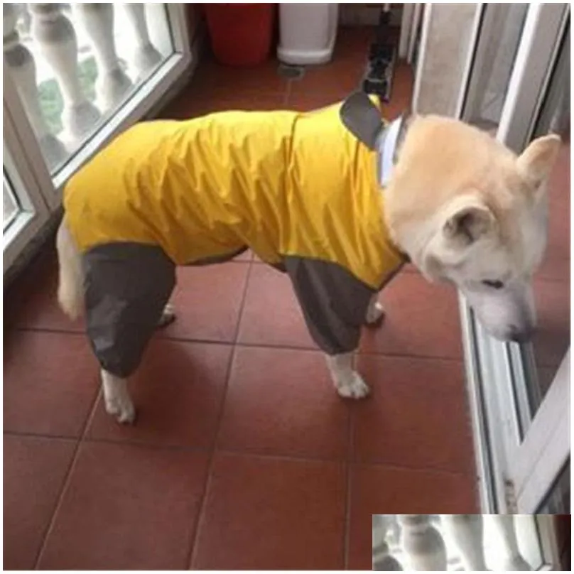 dog apparel large raincoat clothes waterproof rain jumpsuit for big medium small dogs golden retriever outdoor pet clothing coat