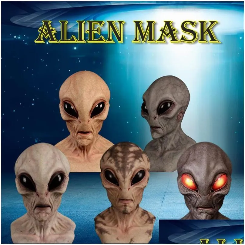 party masks halloween alien mask scary horrible horror supersoft magic creepy decoration funny cosplay prop