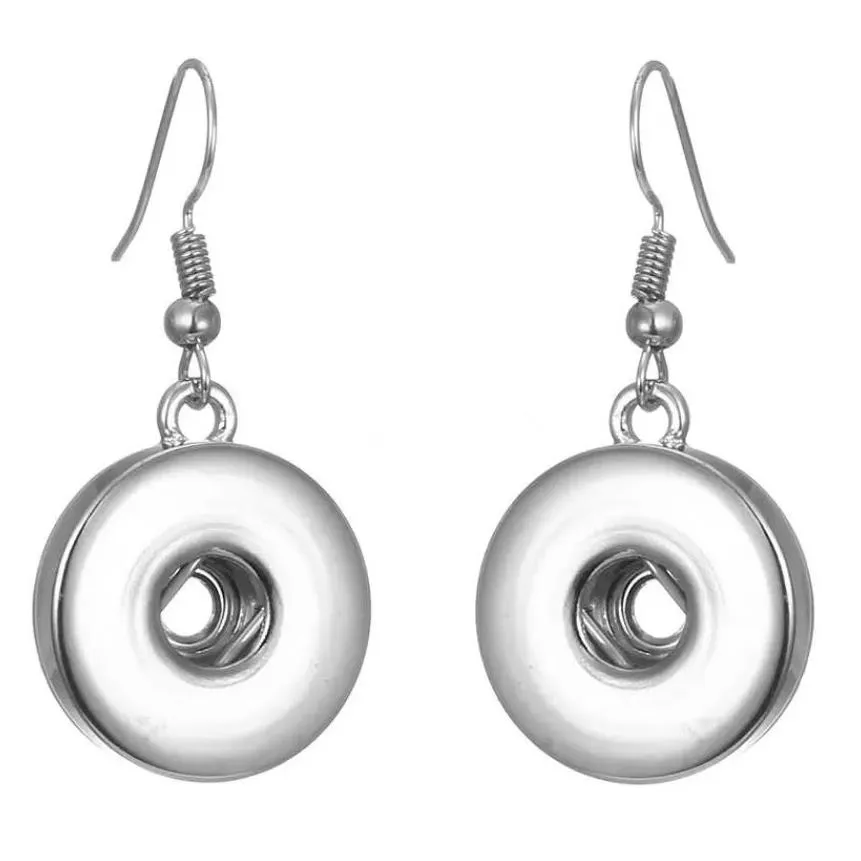 noosa snap button drop earrings snap ear jewelry fit 12mm 18mm snap buttons simple earrings women