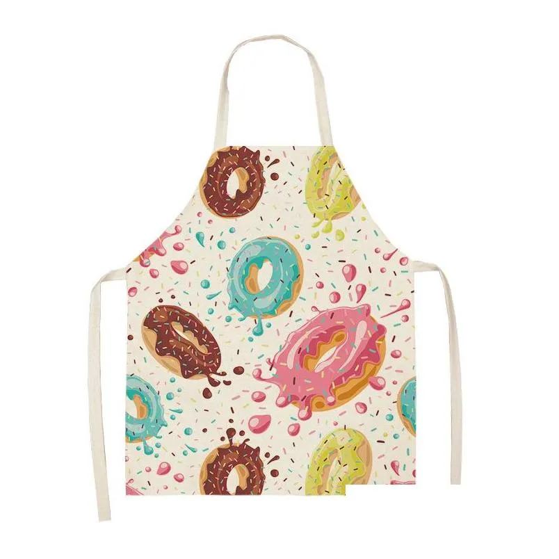 personalized aprons ice cream dessert black female couples kids bib canvas kitchen apron for cooking baking restaurant pinafore
