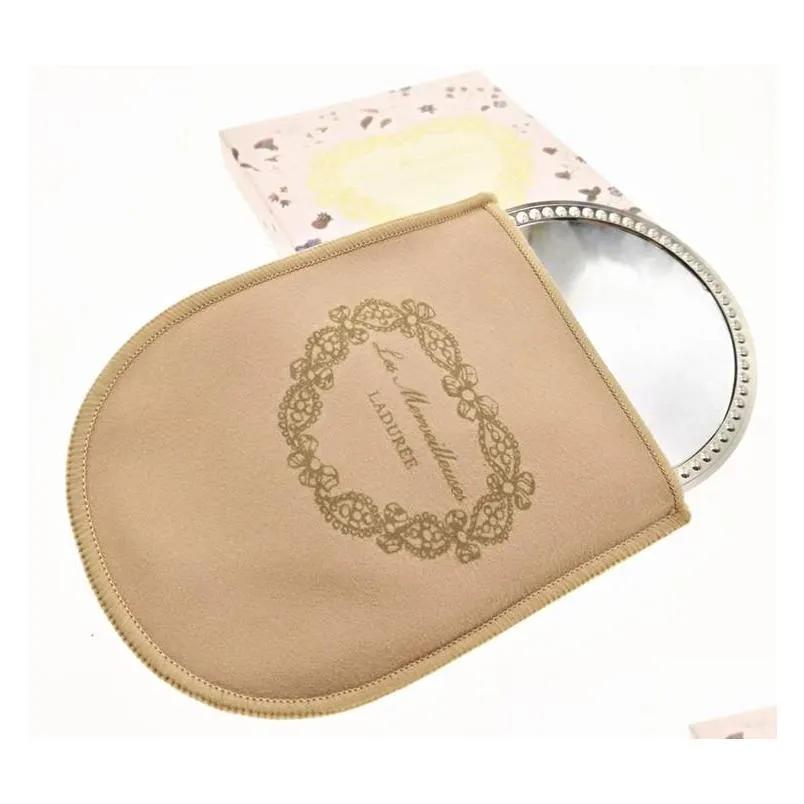 laduree les merveilleuses miroir de poche hand mirror vintage metal holder pocket cosmetics makeup mirror with carry bag retail