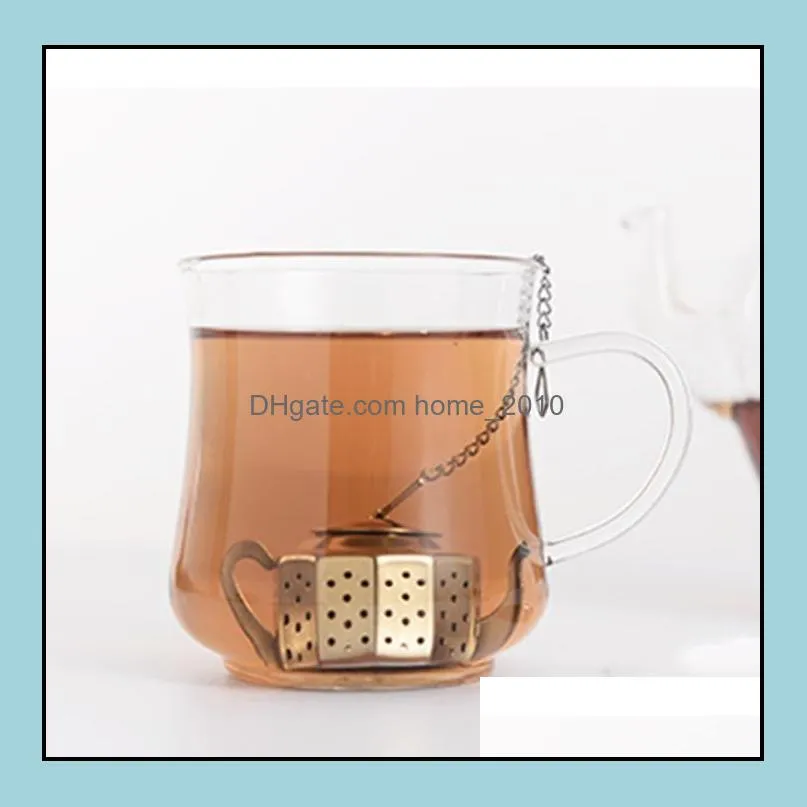 teapot shaped stainless steel herbal pot tea infuser strainers filter tea ball for wedding gifts sn2094