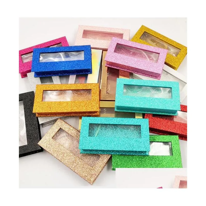 21 colors quality wholesale square false eyelash packaging box fake 3d mink eyelashes boxes faux cils magnetic case lashes empty gift