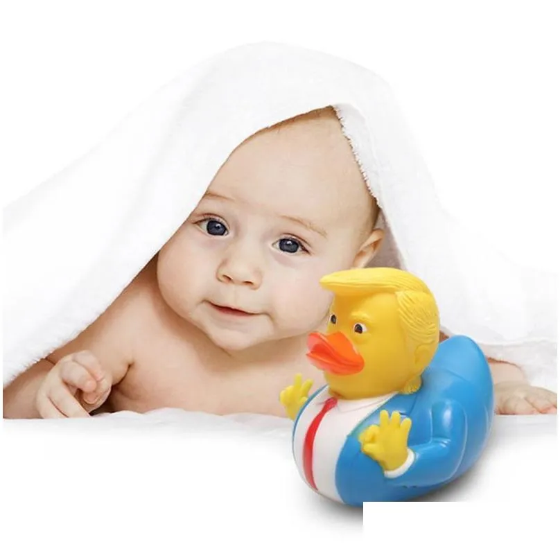 creative pvc trump duck party favor bath floating water toy party supplies funny toys gift