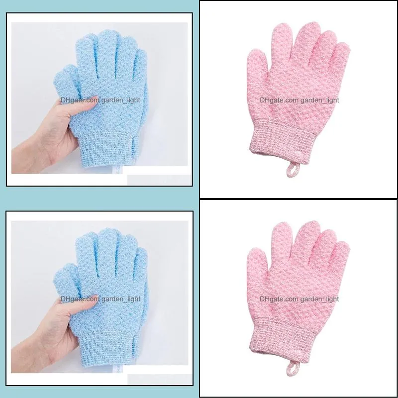 1pair bath for peeling exfoliating gloves mitt for shower scrub gloves massage for body scrub sponge wash skin moisturizing spa