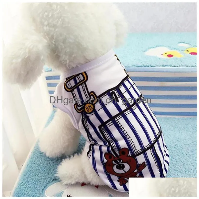 spring summer cartoon vest shirt cat dog comfortable tshirt pet clothes puppy costume outfits cute clothing