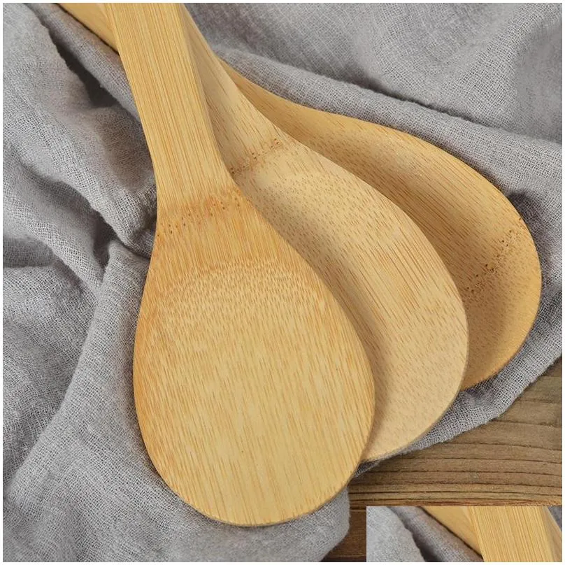 kitchen bamboo wooden rice spoon kitchen spatula cooking utensil tool soup teaspoon catering rice scoop for kitchen customizable dbc