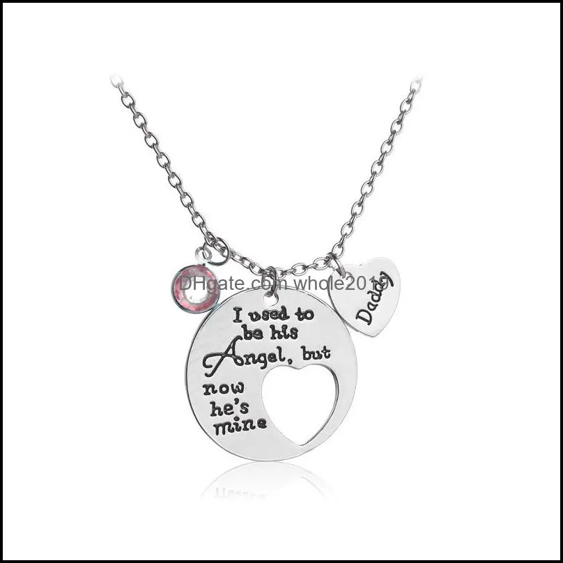 daddy dad necklaces loss memory now hes mine love pendant necklace gifts for dad or daughter family exquisitenecklace