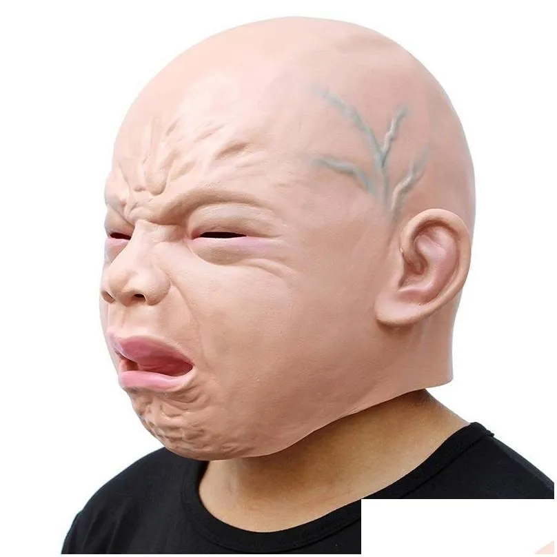 party decoration cosmask halloween cry baby mask latex crying child full head masks fancy dress costume theme parties