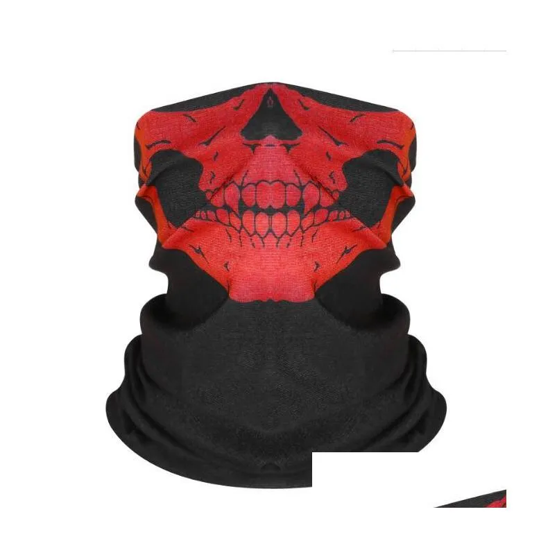 quality new skull face mask outdoor sports ski bike motorcycle scarves bandana neck snood halloween party cosplay full face masks