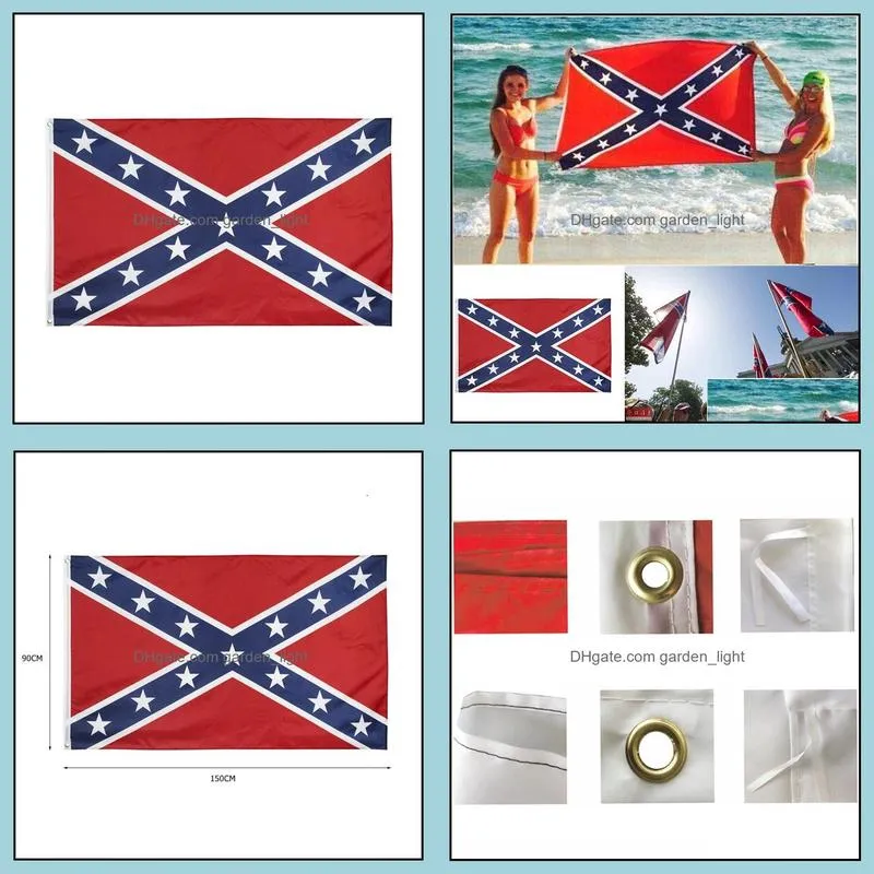 90x150cm two sides printed flag for confederate rebel civil war national usa polyester flags 5 x 3ft