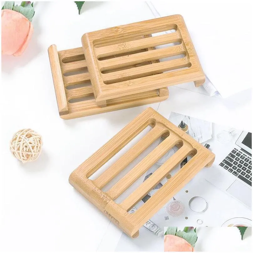 soap dish holder wooden natural bamboo soap dishes simple bamboo soap holder rack plate tray round square case container f05163202