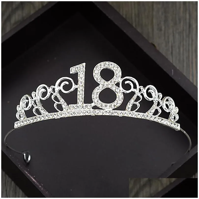 other festive party supplies 18th birthday princess crown headband crystal wedding hairband hair headwear decor