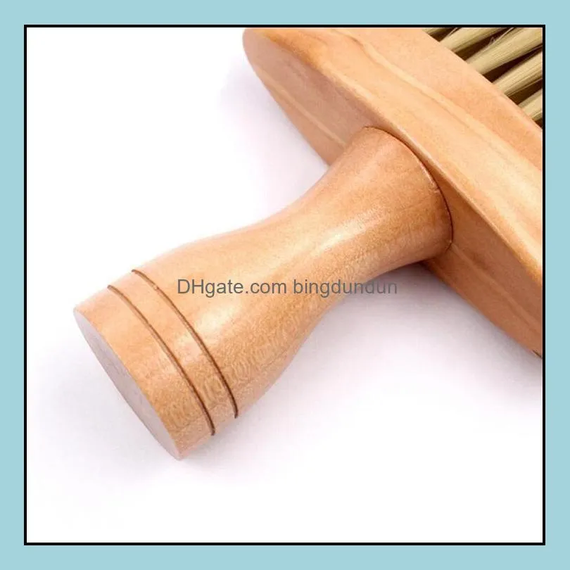 beauty face neck hair cleaning brush wooden broken hair cleaner hairbrush sweep tools