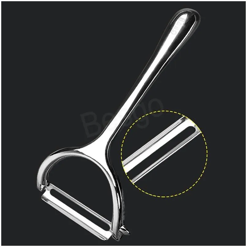 stainless steel fruit peeler kitchen vegetable melons potato peeler long handle  mango peelers portable peel tools bh6120 wly