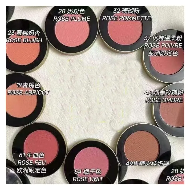 top quality brand silky blush powder 9 colors makeup palette 2g fard a joues poudre soyeuse