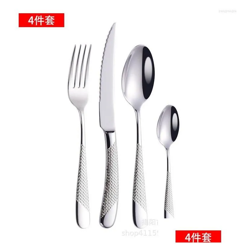dinnerware sets 304stainless steel western cutlery set spoon steak 4 piece el kitchen accessories