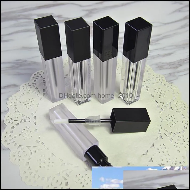 6ml plastic travel container clear frosted empty lipgloss plumper tube case liquid lipstick refillable storage bottle
