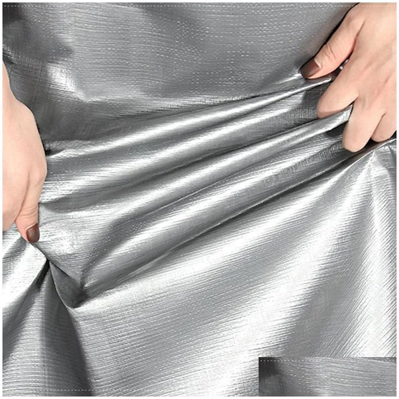 shade thickened 032mm outdoor waterproof shed cloth truck car canopy rain silver sunscreen pe plastic tarpaulin