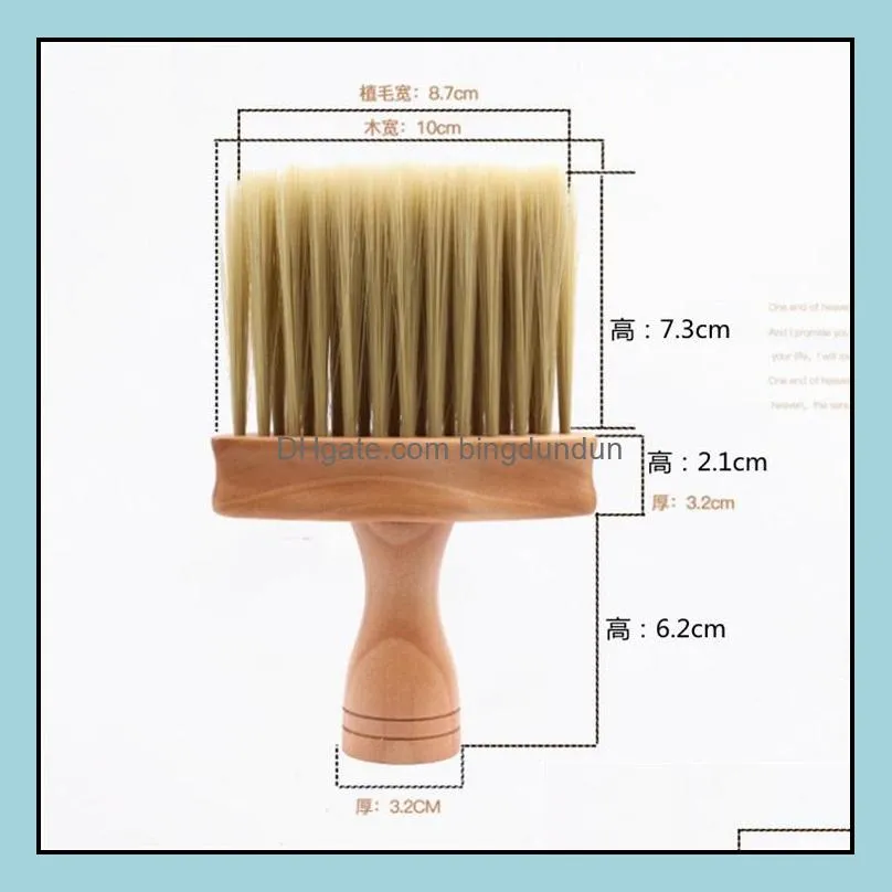 beauty face neck hair cleaning brush wooden broken hair cleaner hairbrush sweep tools