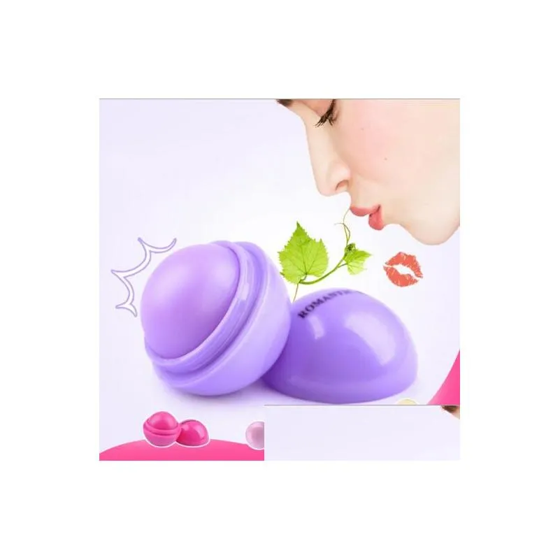 3d lips makeup ball lipstick moisturizing lip balm natural plant sphere 6colors pomade fruit embellish